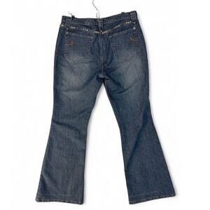 Jones Wear Blue Jeans Size 12 (34x32) Bootcut Rhinestone BlingCore Casual Luxe